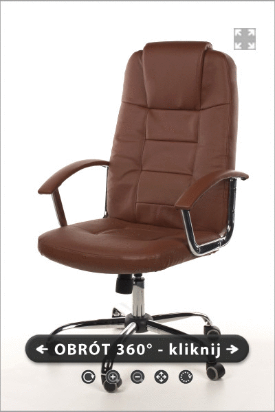 Fotel biurowy skóra beżowa Steel