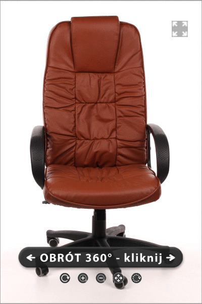 Fotel biurowy Skóra BOSS brązowy