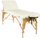 Stół, łóżko do masażu 3-segmentowe drewniane XXL
