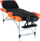 Stół, łóżko do masażu 3-segmentowe aluminiowe dwukolorowe