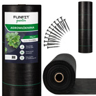 MOCNA AGROWŁÓKNINA MATA ANTYCHWASTOWA 1,1x100m 90g/m² CZARNA AGROTKANINA