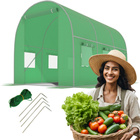 GREEN foil tunnel with windows - 7m2 = 350*200*200