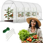 WHITE foil tunnel with windows - 9m2 = 450*200*200