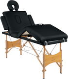 Table, massage bed 4-section wood