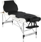 Stół, łóżko do masażu 3-segmentowe aluminiowe dwukolorowe