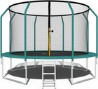 Trampolina Ogrodowa Premium dla dzieci 374cm (12FT) z Siatką Wewnętrzną i Drabinką