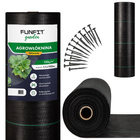 MOCNA AGROWŁÓKNINA MATA ANTYCHWASTOWA 1,1x100m 135g/m² CZARNA AGROTKANINA PREMIUM