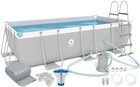 Swimming pool metal frame 400x200x99cm with sand filter pump ZESTAW 17w1